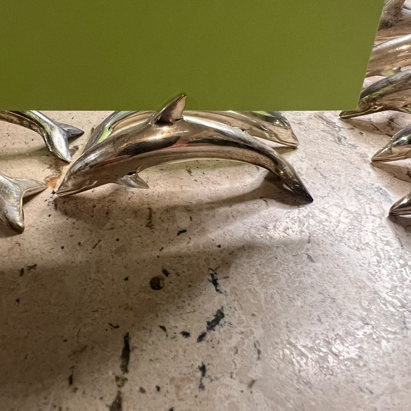 Silver Plated Dolphin Place Holder Cards 24 CT Vintage 1950’s - Picture 5 of 5